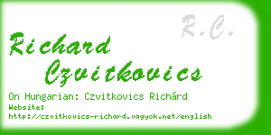 richard czvitkovics business card
